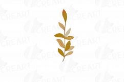 Autumn leaves and branches watercolor clip art pack, png Product Image 5