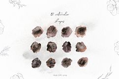 Watercolor Moon &amp; Constellation Flower Leaves and graphics Product Image 10