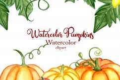 Watercolor Pumpkin Clipart Product Image 1