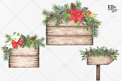 Christmas Watercolor Clip Art Product Image 3