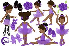 Ballerinas in purple clipart, graphics illustration AMB-1947 Product Image 4
