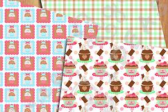 Cupcakes Digital Papers, Cupcakes Backgrounds, Party Papers Product Image 4