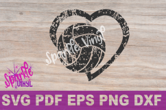 svg grunge distressed gift for volleyball heart grunge distressed printable svg dxf eps png pdf file for cricut silhouette volleyball gift Product Image 3