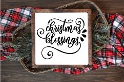 Christmas SVG Cut File - Christmas Blessings SVG DXF PNG EPS Product Image 2