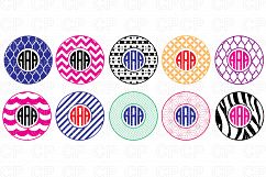 Circle Monogram SVG Cut Files, Monogram , Bundle Svg Product Image 1