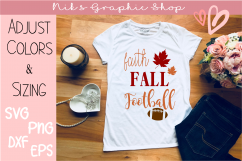 Faith Fall Football Svg, Fall Svg, Football Svg, Fall Sign Product Image 3