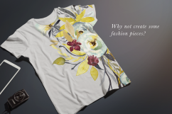 Bohemian Flora - Watercolor Clipart Product Image 6