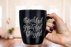 Thankful Grateful Blessed SVG PNG EPS DXF Thanksgiving SVG Product Image 5