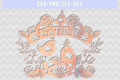 Gather SVG Cut File, Autumn Papercut Template, DXF EPS PNG Product Image 4