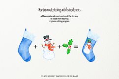 Christmas Stockings and Fireplaces Clipart Product Image 6