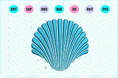 Shell Machine Embroidery Design 3Sizes-INSTANT DOWNLOAD Product Image 1