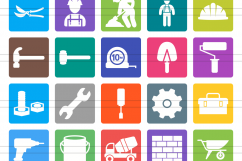 76 Construction Filled Round Corner Icons Product Image 2