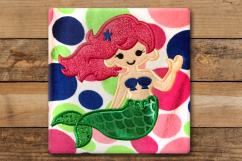 Mermaid Applique Embroidery Design Product Image 1