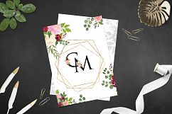 Black Floral Alphabet Clip Art Product Image 3