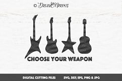 Guitar SVG Cut Files - Choose Your Weapon Product Image 1