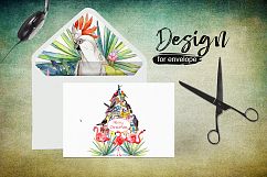 Tropical PNG watercolor flower set Product Image 4