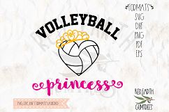 Volleyball princess with crown in SVG,DXF,PNG,EPS,PDF format Product Image 1