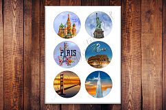 Metropolises, Travel, Moscow, New York, Paris, Rome, Dubai Product Image 3