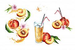 Peaches. Watercolor collection Product Image 5