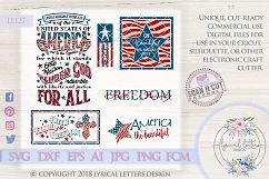 July 4th Pledge of Allegiance SVG Bundle LL127  SVG DXF FCM EPS AI JPG PNG Product Image 1