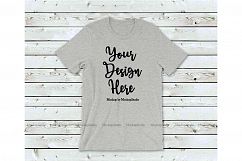 Tshirt Mockup Bundle Wood Background Bella Canvas 3001 Set Product Image 2