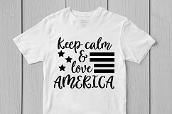 Keep Calm &amp; Love America - USA SVG EPS DXF PNG Cut Files Product Image 2
