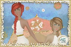 Camping Party Clip art design , Glamping at summer nights clipart : PNG files Product Image 17
