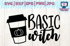 halloween, basic witch, pumpkin spice, svg Product Image 2