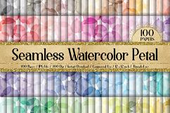 100 Seamless Watercolor Flower Petal Digital Papers Product Image 1