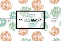 Succulents watercolor clip art., vol. 2 Product Image 1