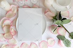 Table card Mockup with a Rose. PSD+JPG Product Image 3