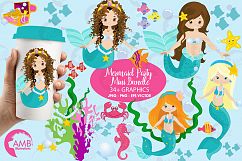 Mermaid Mini Bundle clipart, graphics, illustrations AMB-205 Product Image 1