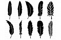 Feather SVG, Boho Feathers, Feathers Bundle SVG files. Product Image 1