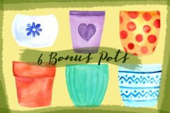 Watercolor Cactuses Clip Art Set Product Image 2