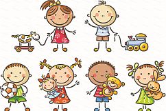 Kids playing bundle - happy kids playing different games Product Image 7