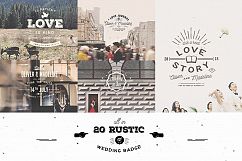20 Rustic Wedding Badges Product Image 3