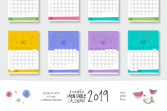 2019 Doodle Printable Calendar Product Image 6