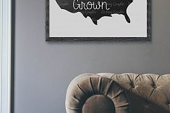 Home Grown USA Map | 50 States &amp; DC | Cut SVG | Print PNG Product Image 5