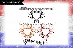 Hotfix rhinestone heart template SS10 &amp; cut file, svg file Product Image 2