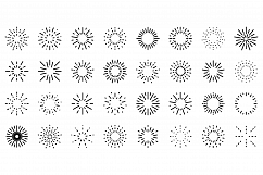 Firework icons set, outline style Product Image 1