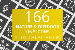 166 Nature &amp; Outdoor Line Inverted Icons Product Image 1