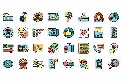 Product review icons set vector flat Product Image 1