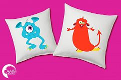 Mini monsters, cute monsters clipart, graphics and illustration AMB-552 Product Image 5
