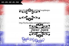 2 Swirly split border cutting files for monograms and texts Product Image 1