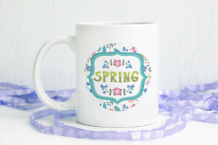 4 Mug Bundle Mockup white ceramic coffee cup mock up spring Easter mugs psd smart object Product Image 4