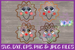 Christmas Gingerbread Man Face SVG for Cricut &amp; Silhouette Product Image 1