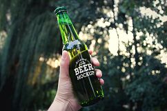 Beer Glass and Bottle Mock-up Bundle #1 Product Image 10