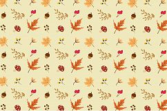 autumn elements pattern vector Product Image 1