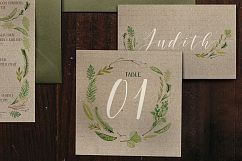 Watercolor Foliage Wedding Invitation Suite Product Image 4