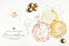 Christmas Watercolor Baubles Product Image 1
